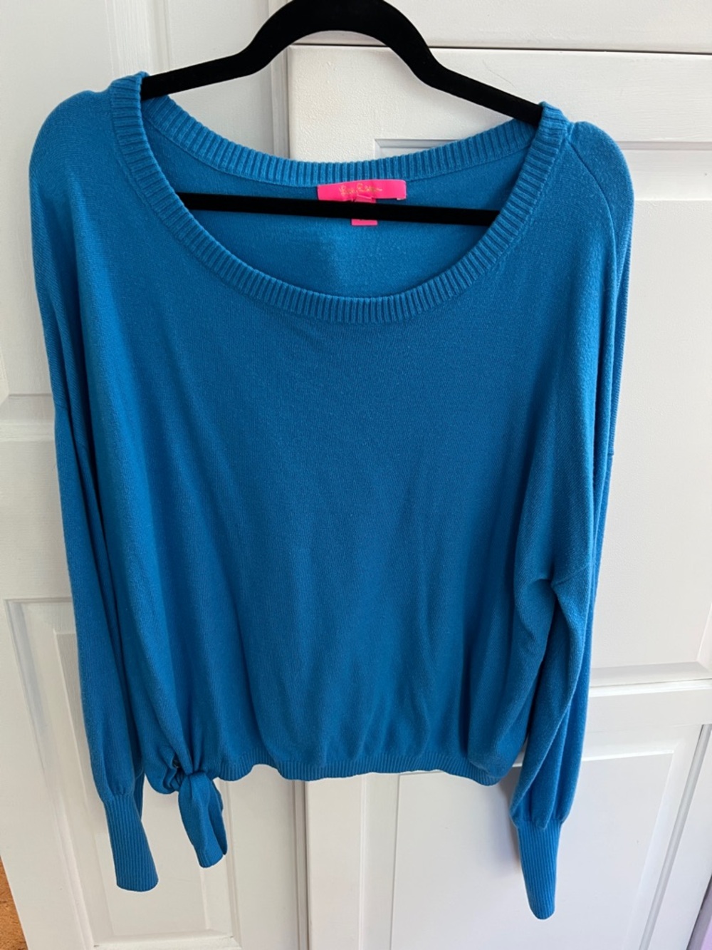 Lilly Pulitzer Bright Blue Tie-Hem Sweater